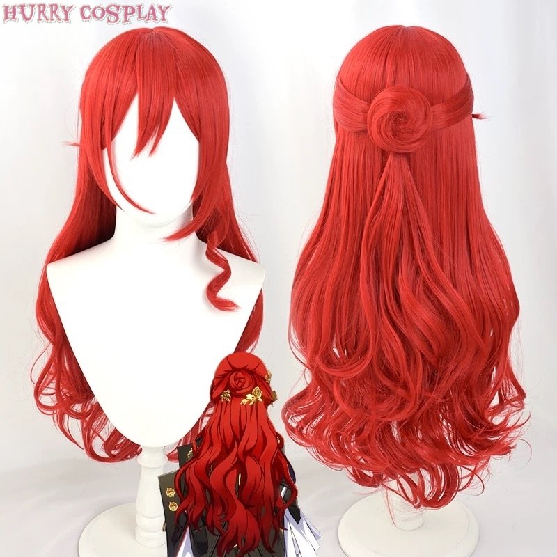 Game Cosplay,Honkai: Star Rail,Wigs,Honkai Star Rail Himeko Cosplay Costume - Wig